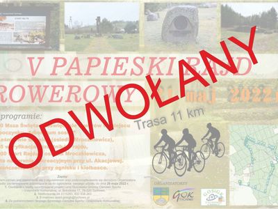 Plakat V Papieski Rajd Rowerowy - Odwołany