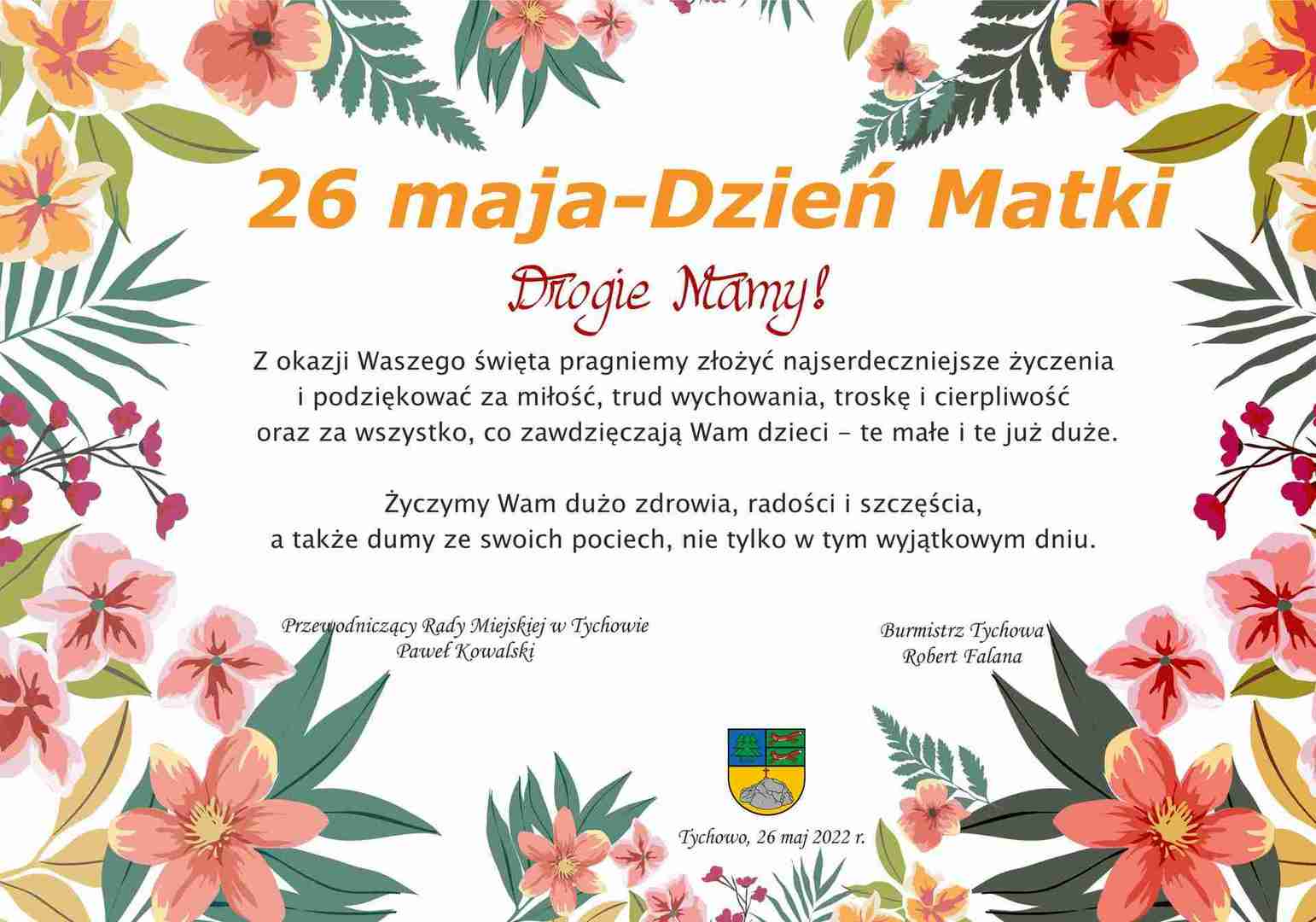 Życzenia z okazji Dnia Matki.
