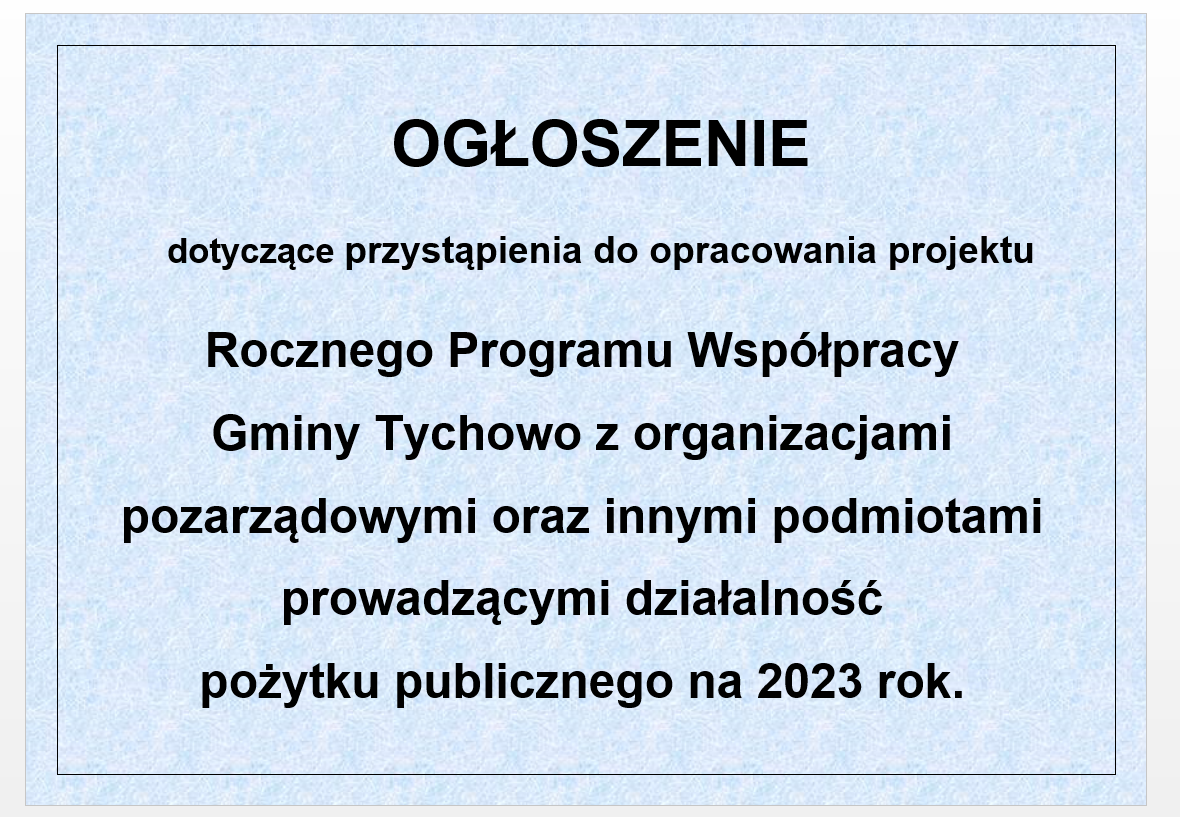 Ogłoszenie 
