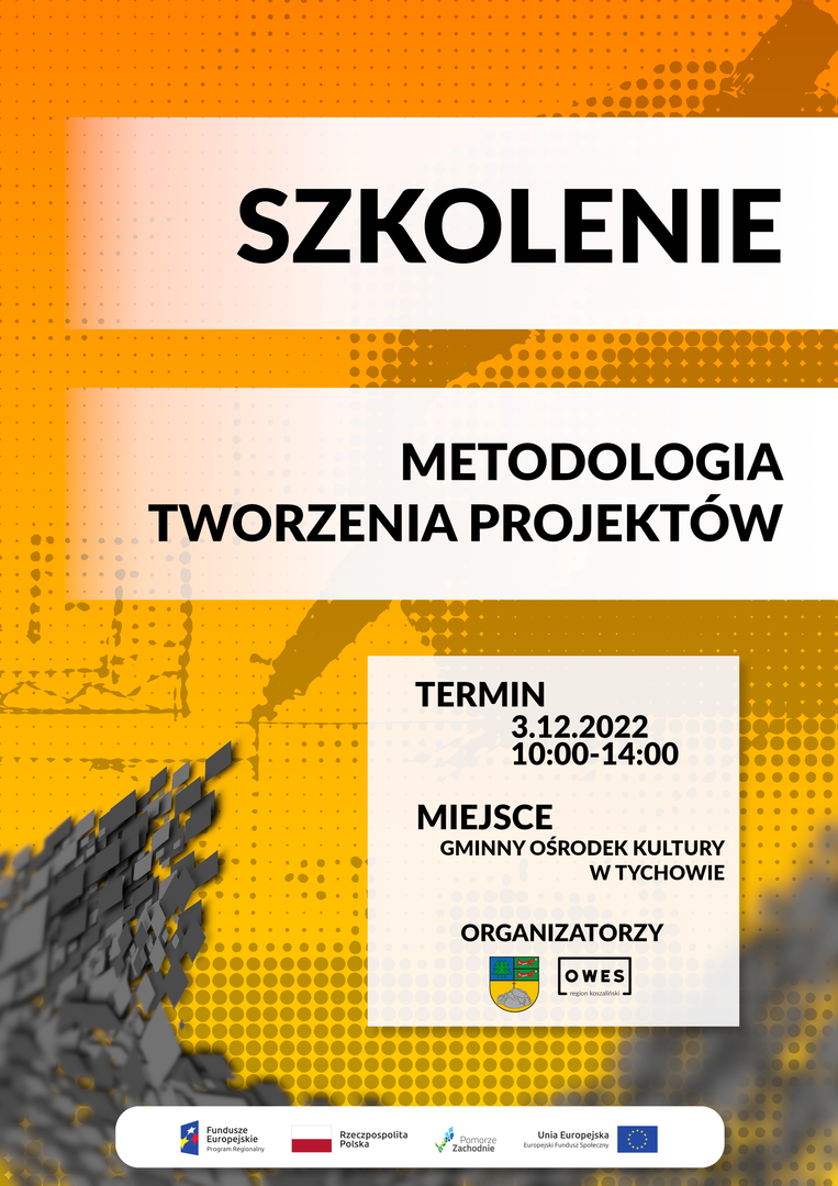 Plakat informujący o szkoleniu