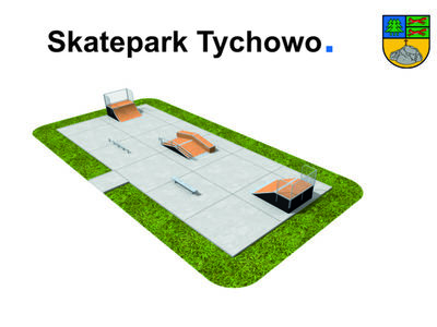 zdjęcie przedstawiające makietę Skatepark w Tychowie