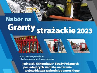 Plakat nabór na Granty Strażackie 2023