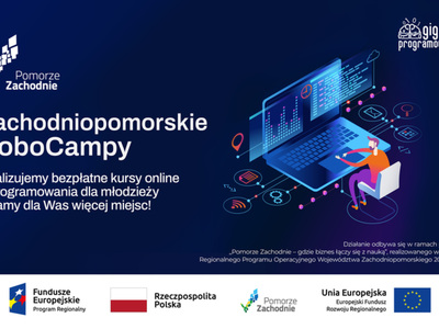 Zachodniopomorskich RoboCampy - tablica informacyjna projektu