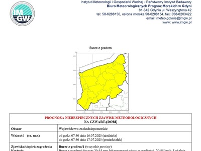 OSTRZEŻENIA METEOROLOGICZNE