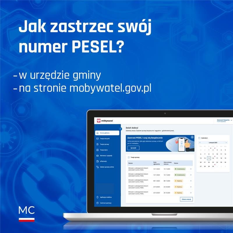 Na zdjęciu napis Jak zastrzec swój numer PESEL