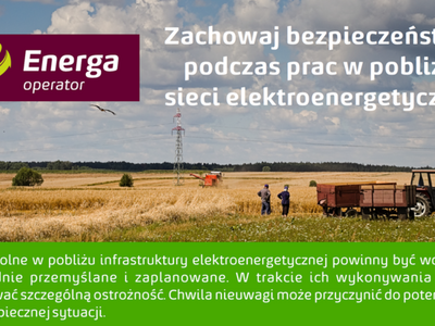 Zachowaj bezpieczeństwo podczas prac w pobliżu sieci elektroenergetycznej