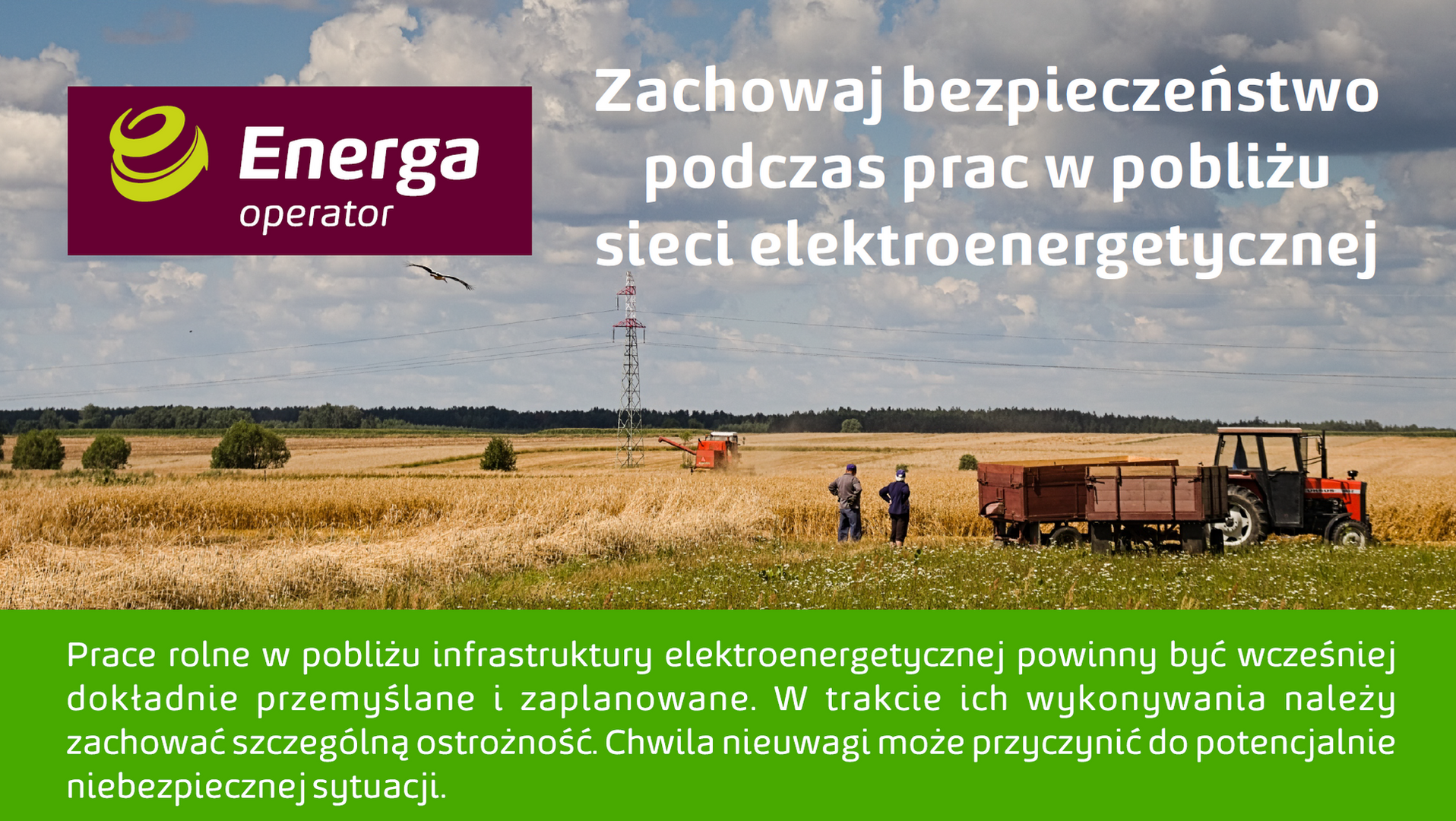 Zachowaj bezpieczeństwo podczas prac w pobliżu sieci elektroenergetycznej