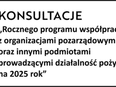 Informacja o konsultacjach społecznych
