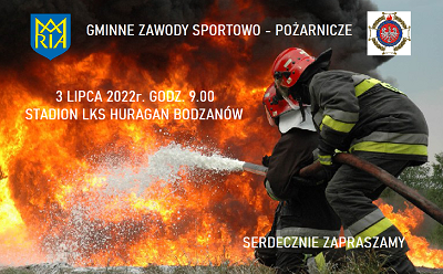 Plakat zawody pożarnicze