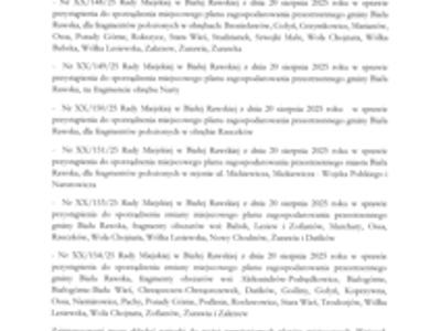 O B W I  E S Z C Z E N I E Burmistrza Białej Rawskiej o przystąpieniach do sporządzenia miejscowych planów zagospodarowania przestrzennego gminy Biała Rawska