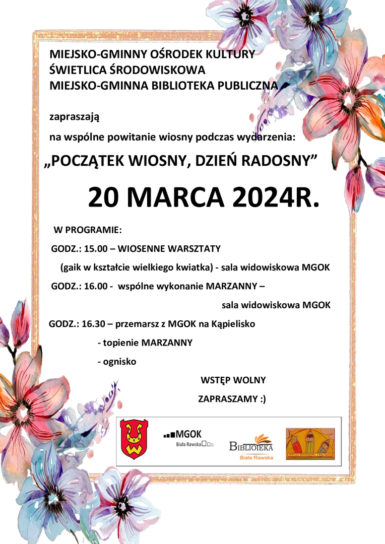 Początek wiosny, dzień radosny