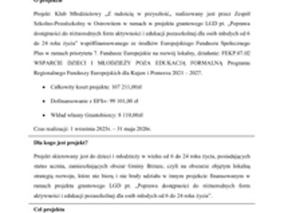 Klub Młodzieżowy "Z radością w przyszłość"