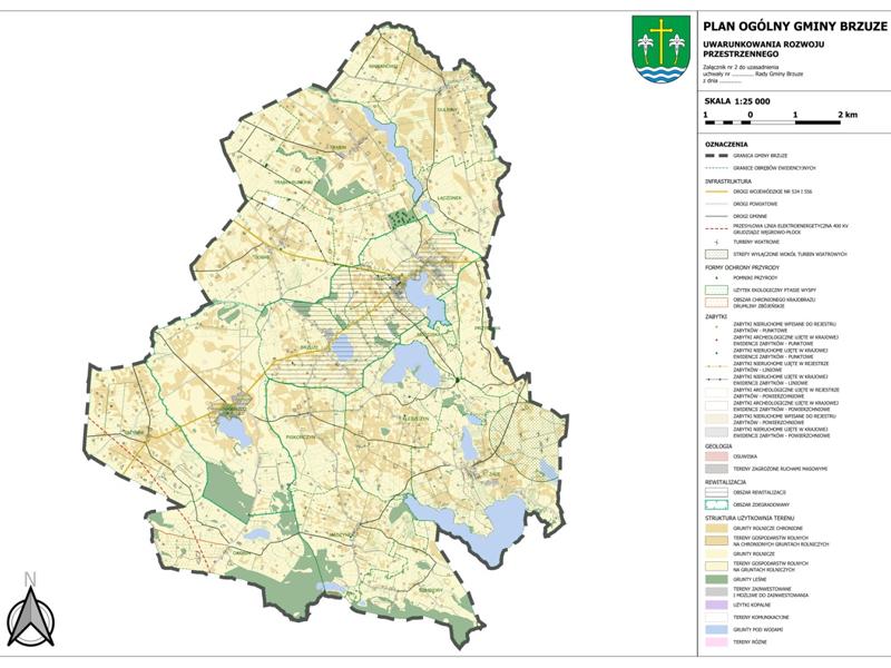 Plan ogólny gminy Brzuze