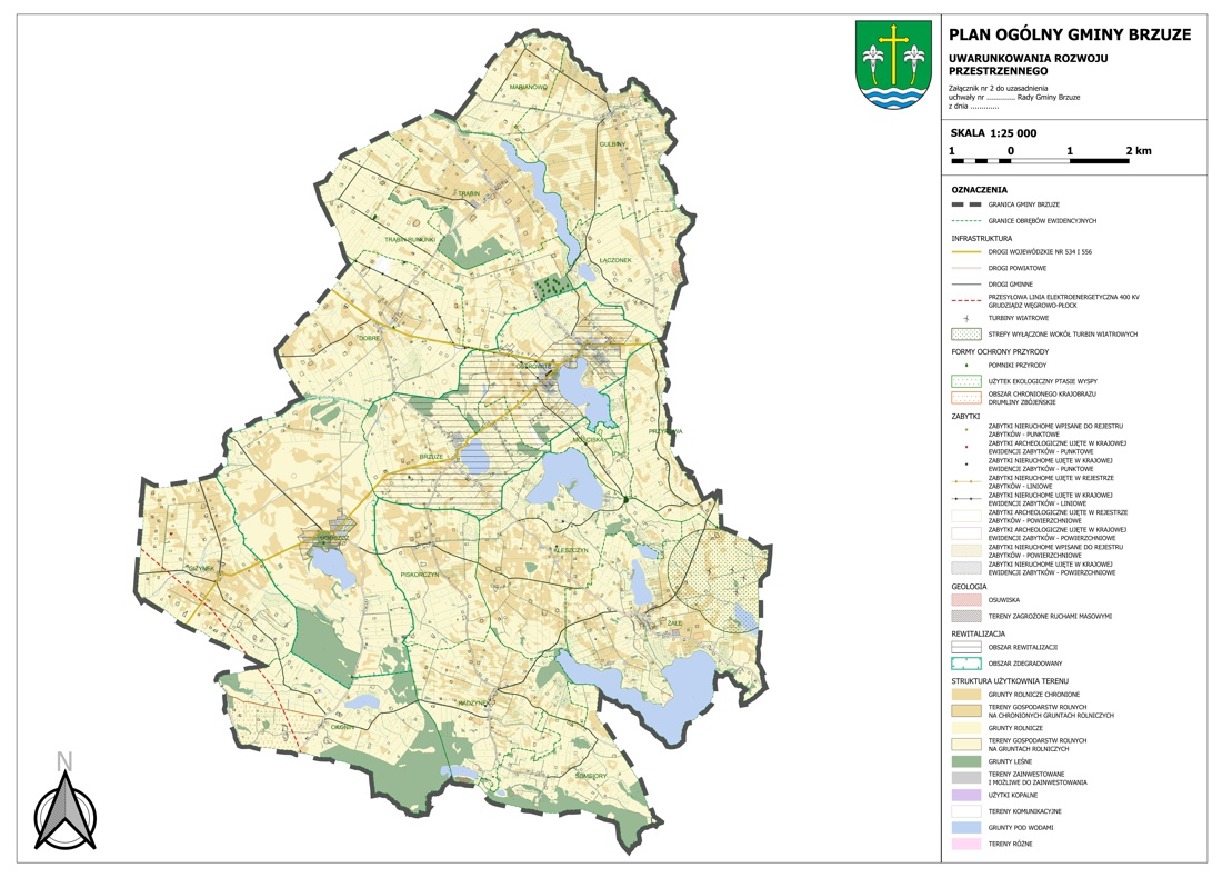 Plan ogólny gminy Brzuze