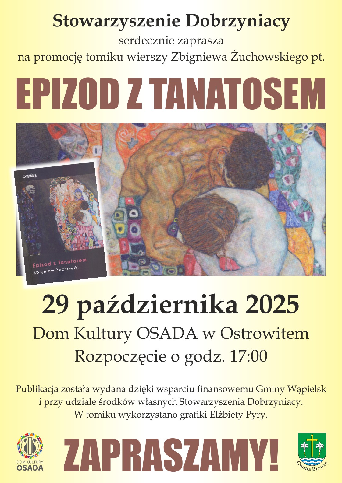 Zaproszenie na promocję tomiku wierszy