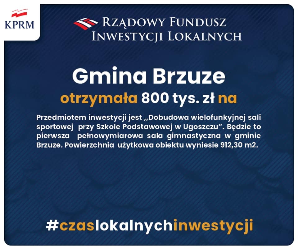 Dofinansowanie inwestycji w Ugoszczu