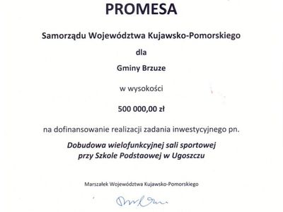 Kolejna dotacja województwa na budowę sali