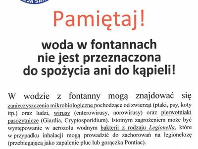 Korzystajmy bezpiecznie z fontanny