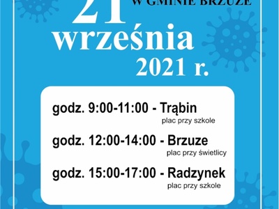Szczepionkobus w gminie Brzuze