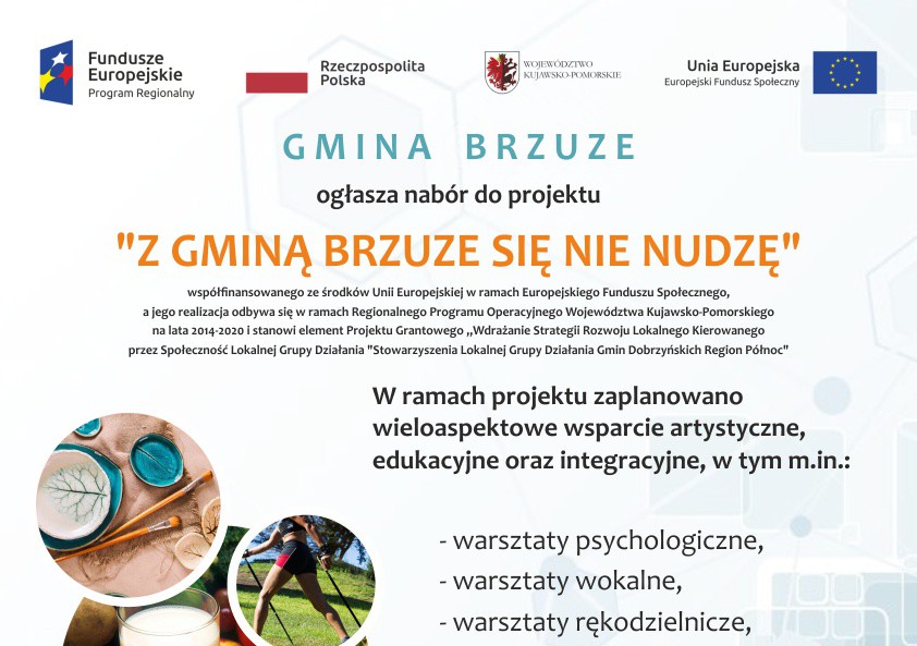 Rekrutacja uzupełniająca do projektu Z Gminą Brzuze się nie nudzę