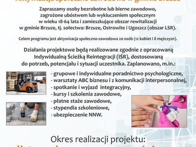 Aktywizacja społeczno-zawodowa w gminie Brzuze