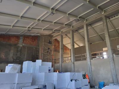 Budowa sali gimnastycznej zaawansowana