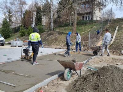 Garaż z nowym podjazdem