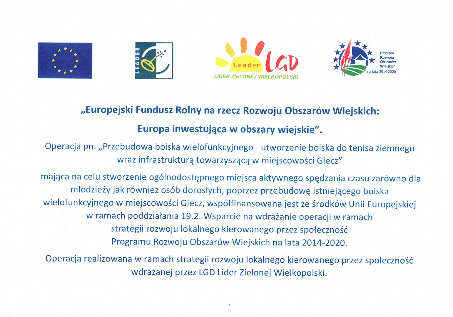 Tablica informacyjna - Gmina Dominowo