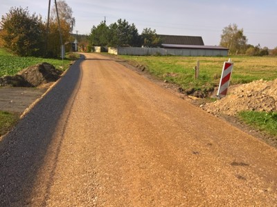 Budowa drogi w Nowych Wągrach