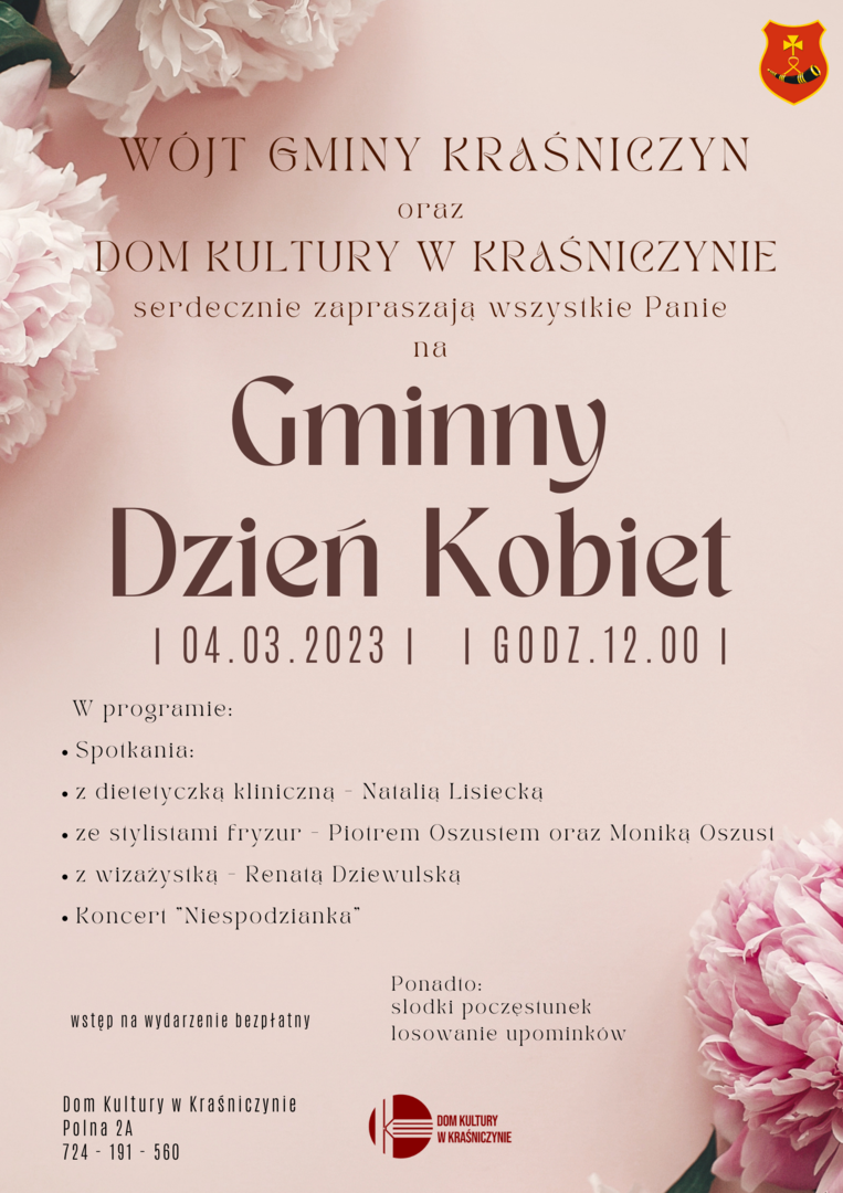 Plakat Gminnego Dnia Kobiet