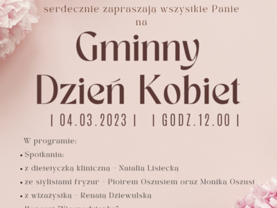 Plakat Gminnego Dnia Kobiet