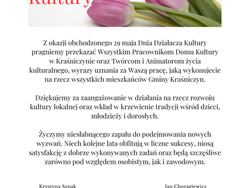 DZIEŃ DZIAŁACZA KULTURY