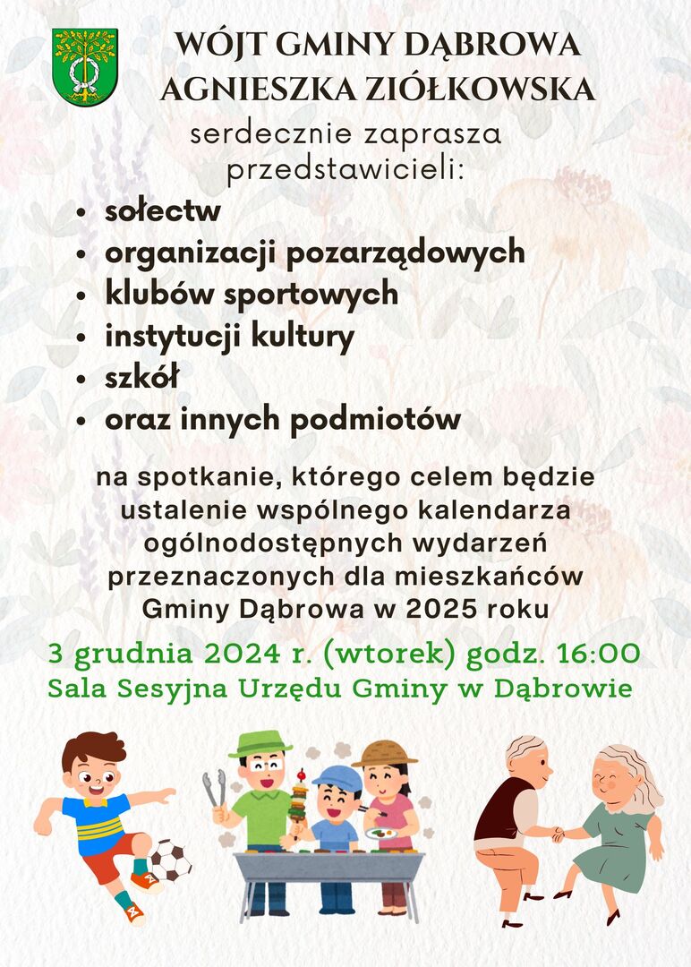 Plakat informujący o spotkaniu.