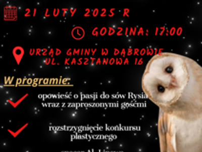 Plakat informujący o wydarzeniu "Noc sów"