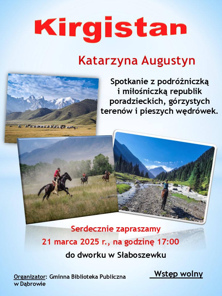 plakat o spotkaniu z podrózniczką