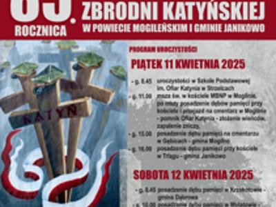 Plakat o uroczystościach 85 rocznicy zbrodni  katyńskiej w Krzekotowie