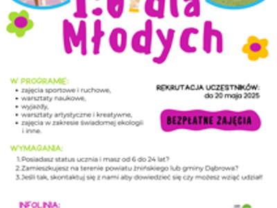 Plakat projektu 1:0 dla młodych