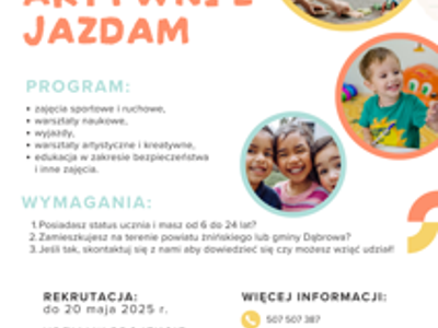 Plakat projektu Aktywni z Jazdam