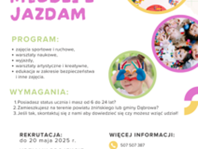 Plakat projektu Młodzi z Jazdam