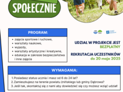 Plakat projektu Aktywnie i społecznie