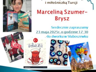 Plakat zaproszenie na spotkanie z podróżniczką
