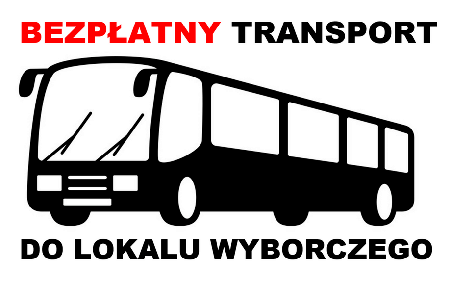 grafika - bezpłatny transport na wybory 1.06.2025 r.
