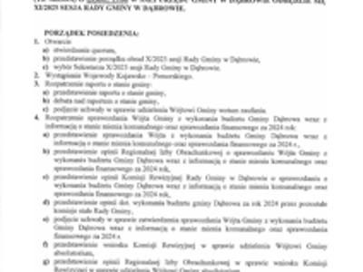 Ogłoszenie o XI/2025 sesji Rady Gminy w Dąbrowie 1.6.2025r.