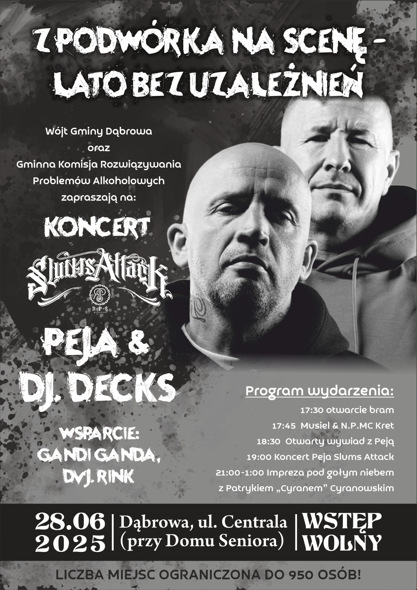Plakat. Koncert w Dąbrowie