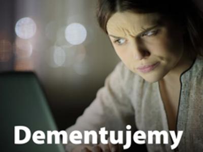 Grafika - dementowanie nieprawdziwych informacji.
