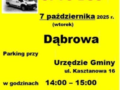 Plakat informujcy o bezpłatnych badaniach wzroku.