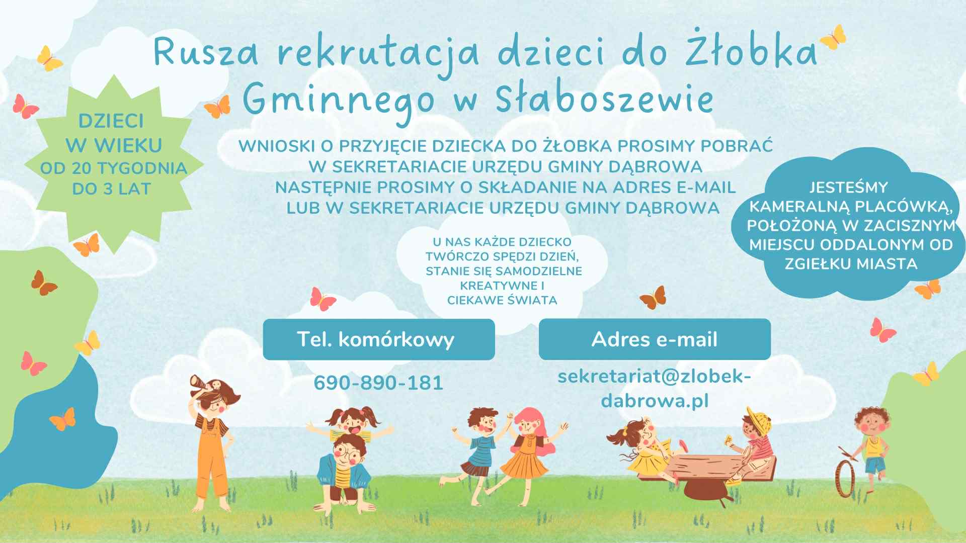grafika - rekrutacja dzieci do żłobka 