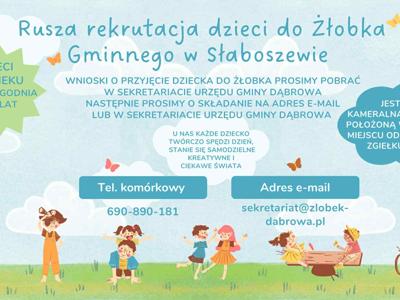 grafika - rekrutacja dzieci do żłobka