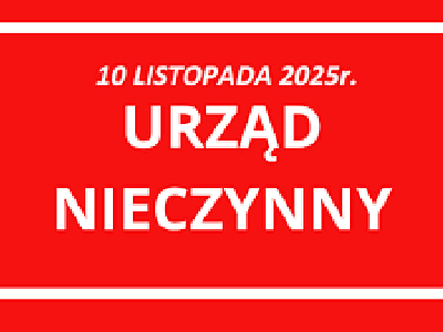 grafika z napisem nieczynny urząd