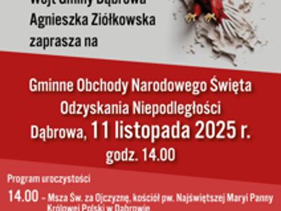 Plakat informujący o obchodach Swięta Niepodległości